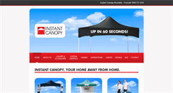Desktop Screenshot of instantcanopy.com.au