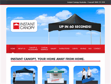Tablet Screenshot of instantcanopy.com.au